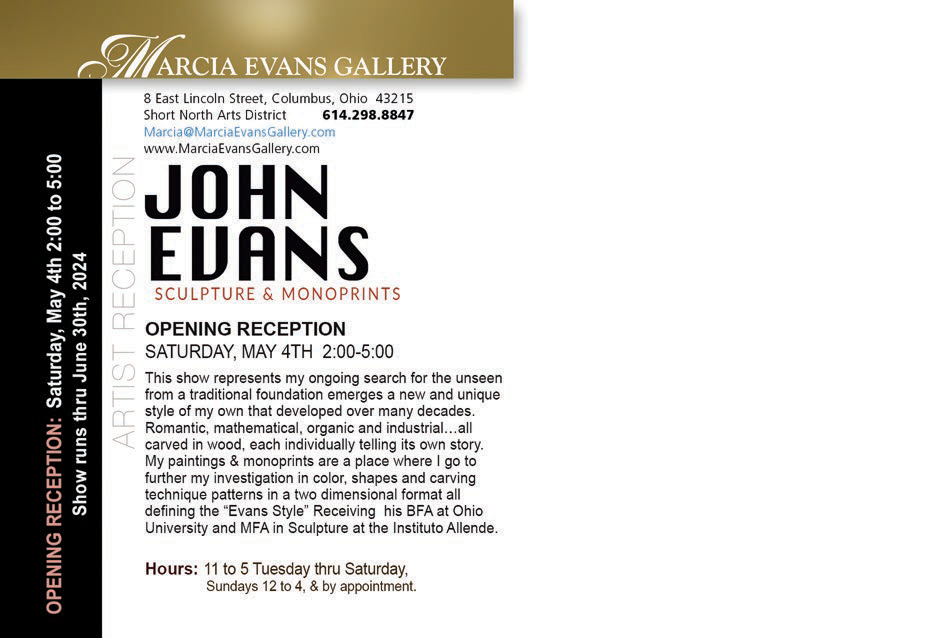 John Evans Postcard Announcement — Back of Card, Details