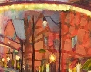 Vibrant Short North XIV 9"x12" Mixed Media on Canvas - Available